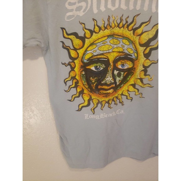 Sublime Top Womens Large Light Blue Crew Neck Short Sleeve 100% Cotton Shirt - Picture 5 of 8